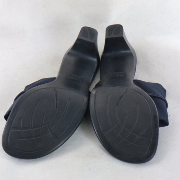 MUNRO Navy/Black Wide Strap Open Toe Sandals 8 W - Picture 4 of 8